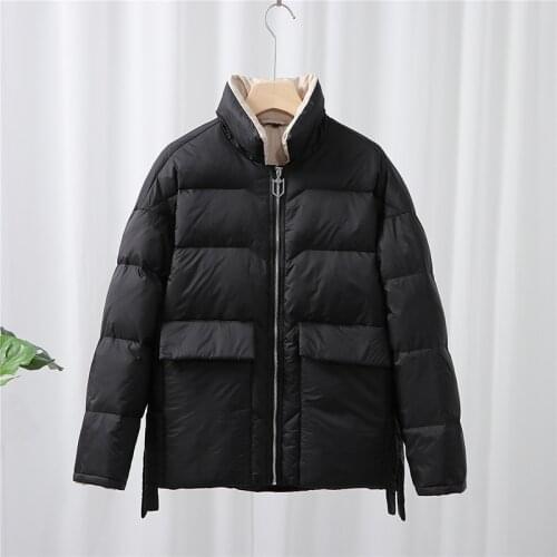 SEDUTMO Winter Oversize Duck Down Coat Women Thick Warm Short Casual Jackets Autumn Fashion Pocket Puffer Jacket Parkas ED1257