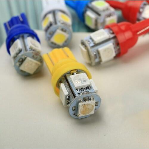 10 Pcs Car Indicator Signal Clearence Lights Tail Lamp Bulbs Replacement Parts 5 LED Car Light Bulb W5W/147/152/158/159