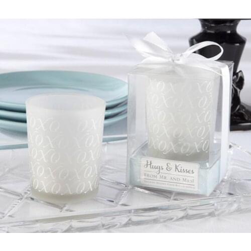 100 PCS Free Shipping Wedding Decoration Frosted-Glass XO Tealight Candle Holder SN1688