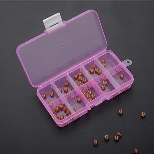 300pcs Practical 10 Slots Cosmetic Adjustable Jewelry Necklace Clear Storage Box Organizador Case Holder Craft Tools ZA5547