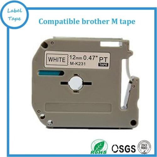5pk compatible ptouch m tape 12mm mk-231 mk231 m-k231
