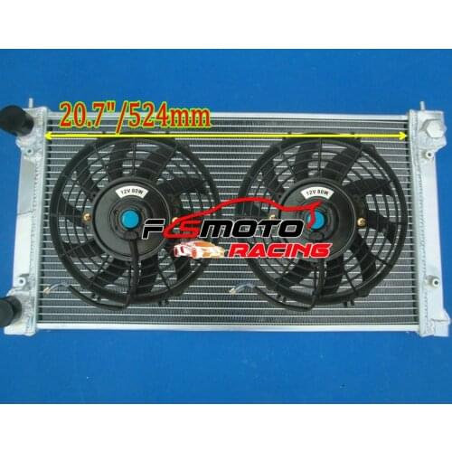 Aluminum Radiator + Fan For VW Golf GTI MK1 MK2 Scirocco Jetta Rabbit Caddy 1.6 1.8 8V 1980-1991 MT