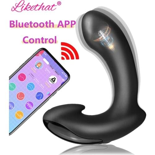 Anal Plug Vibrator For Men Prostate Massage Bluetooth APP Womens Dildo G-Spot Stimulation Erotic Sex Toys Good For Adult 18 Gay