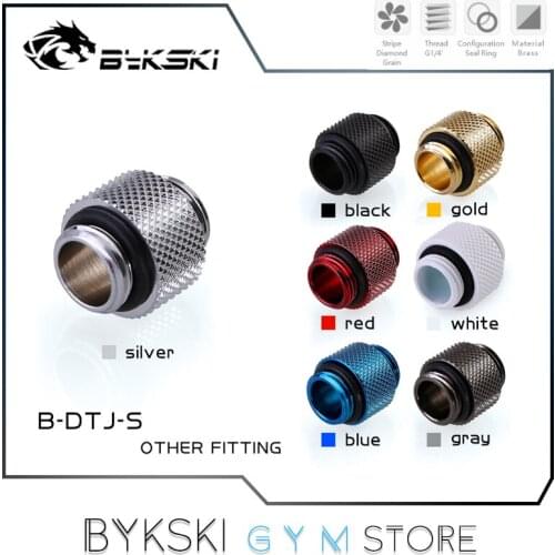 Bykski Docking Seat Fitting Standard Type, Pass-Through Water Cooling Connector G1/4 M-M Thread, 7 Colors, B-DTJ-S