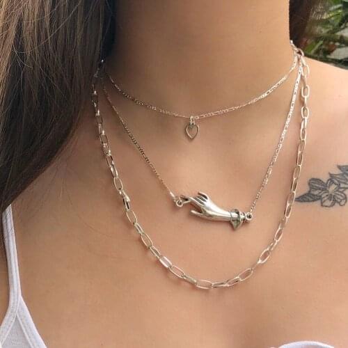 Europe and the United States Cross-Border Ornament Hip-Hop Metal Chain Necklace Personality