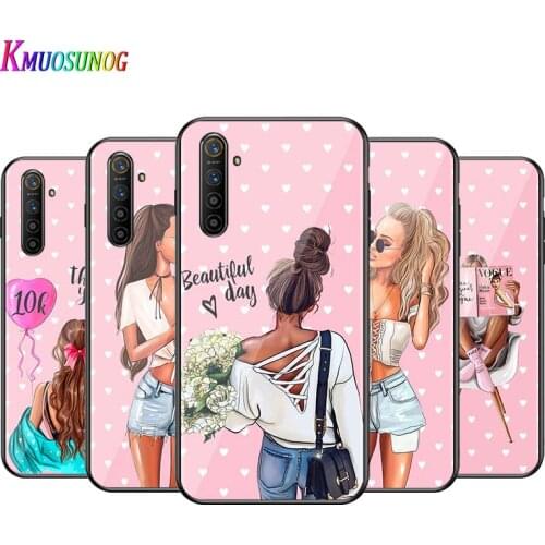 For OPPO A5 A9 2020 F7 Phone Cover Shell Woman Girl Mom Baby for OPPO Reno 2 Z 2Z 2F 3 4 Pro 5G Bright Black Phone Case
