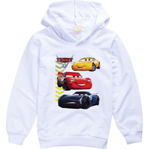 Disney 95 Car Girls Kids Spring Autumn Hoodie Children Baby Cartoon Print Hoody Coat Tops Sweatshirt Casual Wear Clothes