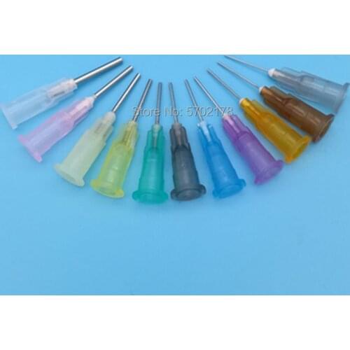 100pcs Dispenser needles High Precision Glue Plastic Bottle Dispensing Needle 1/2 inch