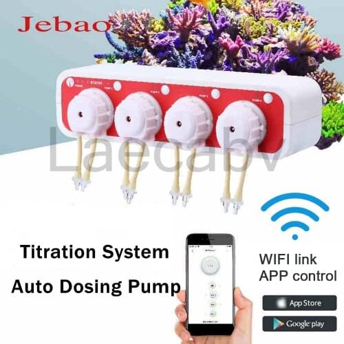 JEBAO Auto WiFi Dosing Pump New Titration Doser3.4 Pump App Phone Support for Marine Tanks Reef Elements Aquarium Water Pumps