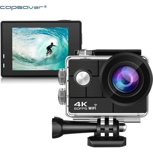 Capsaver Action Camera True 4K WiFi Waterproof Video Cam Underwater Camcorder 60FPS 16MP V316 for Sports Vlog Phone Android iOS