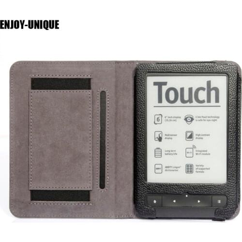 ENJOY-UNIQUE Flip Cover For pocketbook Touch Lux 2 3 eReader Pouch with hand holder