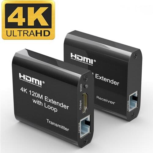 Extender HDMI RJ45 4K HDMI extender cat5 60M 120M HDMI extender audio Kit over ethernet cat6/5e for PS4 apple TV PC laptop HDTV