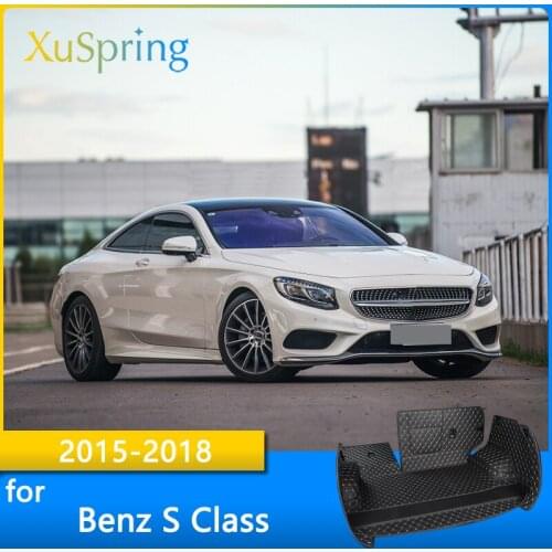 Car Trunk Mat Cargo Liner For Benz S Class 2015 2016 2017 2018 Rear Tail Durable Boot Cover Protective Styling