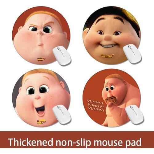 Cute Little Fatty Cat Mouse Lovely Computer Mouse Padding Thickening Cartoon Round Non-Slip Mouse Pad For Macbook Xiaomi Lenovo