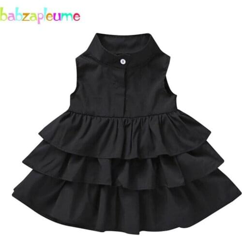 1-5Years/2020 Baby Summer Party Princess Dress Fashion Sleevelss Solid Chiffon Toddler Girls Dresses For Kids Clothes BC1845-1
