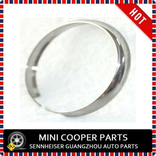 Fashion Mini Cooper Smart Key Fob Ring Rim Trim Cover Surround Replacement Gun grey stainless steel car key ring
