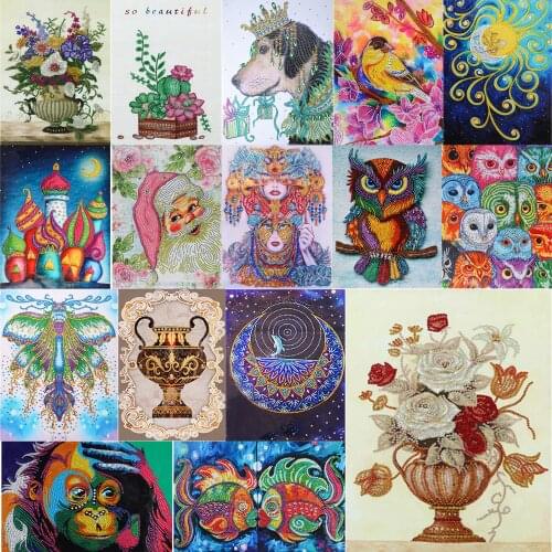 DIY Diamond Painting Kit Owl Beaded Art Special-shaped Wall Drawing Home Decor Stitch DIY Framed Drill Eco-friendly Craft