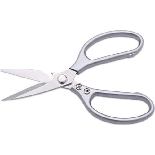 Silver Color Stainless Steel Scissors Home Multifunction Scissor Kitchen Knife Cutter Opener Business Office Supply Cutting Tool