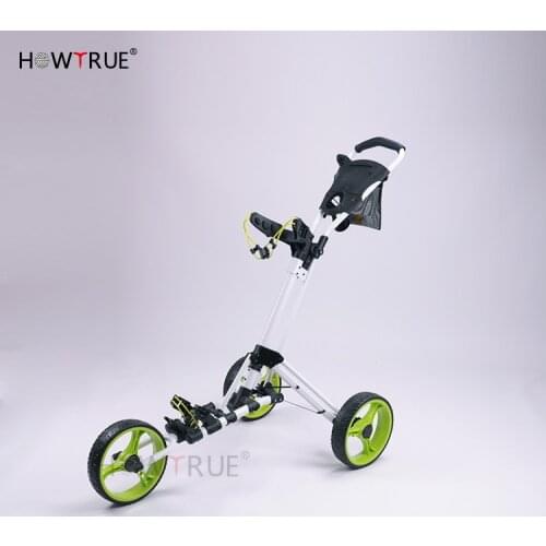 Outdoor Golf Equipment Non-electric Trolley Manual Quickly Fold Durable Multifunction Golf Trolley