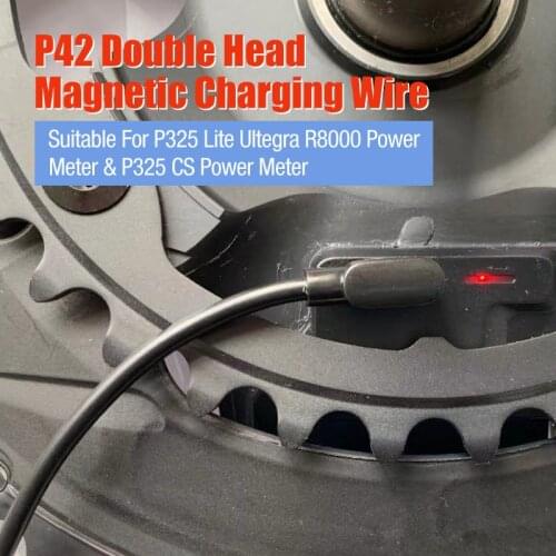 Original P42 Dual-Head Magnetic Charging Wire Compatible Ultegra R8000 Magene P325 Lite Dual-Side Crank Power Meter For P325 CS
