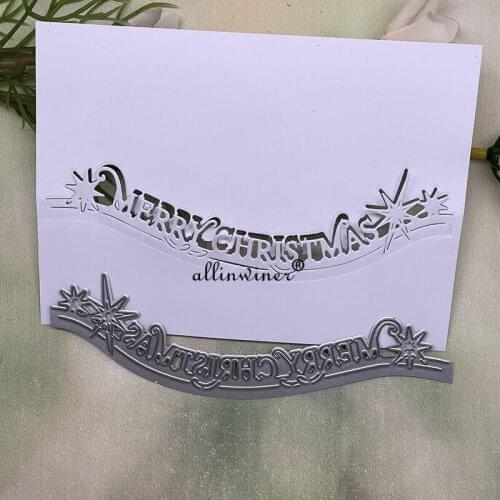 Merry Christmas letter Metal Cutting Dies Stencils For DIY Scrapbooking Decorative Embossing Handcraft Die Cutting Template