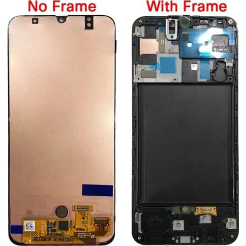 SUPER AMOLED For Samsung Galaxy A50 A505 A505F/DS A505F A505FD A505A LCD Display Touch Screen Digitizer Replacement With Frame