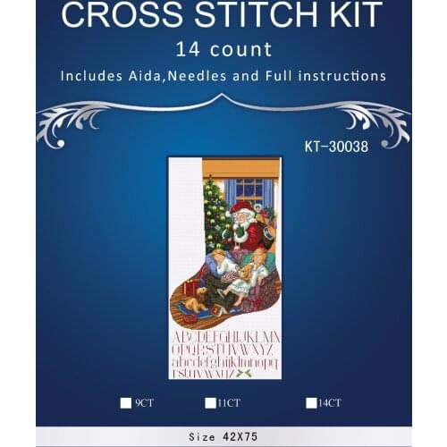 Top Quality Beautiful Lovely Counted Cross Stitch Kit Similar Dim cross stitch Similar DMC similar dim christmas sock 3003