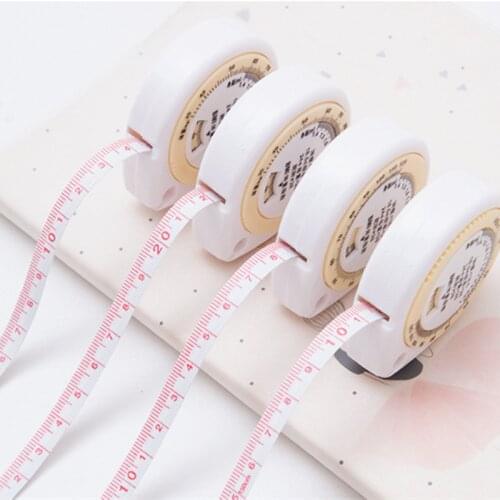 1PC Retractable Tape Ruler 150cm/60 Inch Portable Tape Measure Mini Keychain Soft Ruler Camping Supplies Sewing Measuring Tools