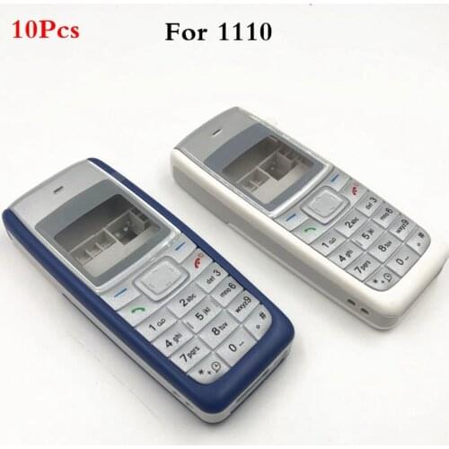 10Pcs/lot Full Housing Back Cover For Nokia 1110 1112 Battery Cover Rear Case Housing Middle Frame English Keyboard Button