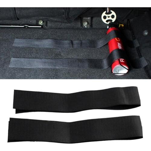 2Pcs Car Auto Trunk Fire Extinguisher Hook and Loop Bracket Strip Fixing Tape