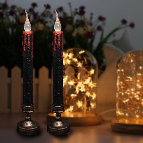 2PCS LED Candle Lights Flameless Battery Operated Cone Candles For Christmas Halloween Party Decoration Supplier New