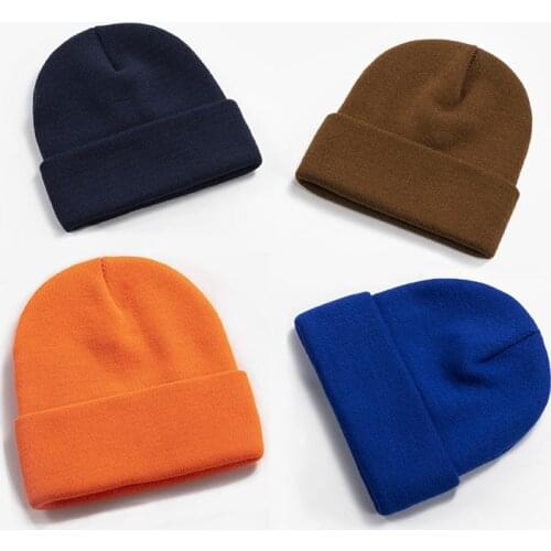 2021 Winter Hats for Women Men Beanies Knitted Fluorescent Beanies Hat Autumn Female Beanie Caps Casual Hip Pop Cap
