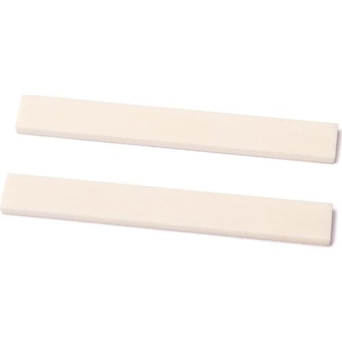 2x DIY Acoustic Classical Guitar Blank Bone Nut and Bridge Saddle