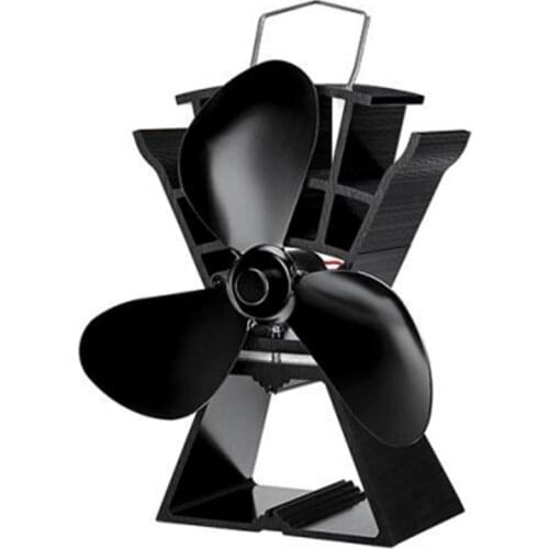 3 Blades Heat Powered Stove Fan Log Wood Burner Quiet Home Fireplace Fan Efficient Heat Distribution Firewood Stove Fan