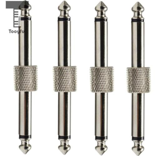 4 Pcs 1/4 Inch 6.35mm Guitar Effect Pedal Coulper Connector Straight Type Guitar Pedal Board Accessory