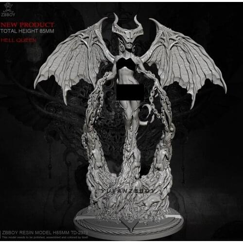 85mm Unpainted Queen GK Resin Figure Scale Model Kit Resin Colorless Self-Assembled Toy No.011