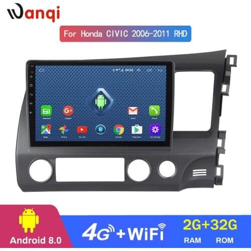4G Lte All Netcom 10 inch Car Audio Radio Video Multimedia Player For Honda civic 2006-2011 RHD stereo gps navigation system