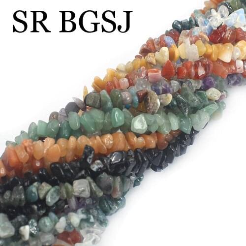 Free Shipping 6-8mm Wholesale Long Strand Irregular Gems Chips Natural Stone Jewelry Design Making Beads 34"