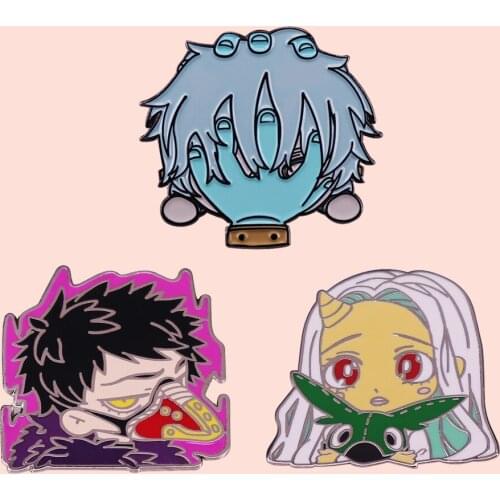 ZF3393 Demon Slayer Funny Collection Creativity Enamel Pins Child Kids Badge Backpack Collar Lapel Pin Hat Jewelry Gifts