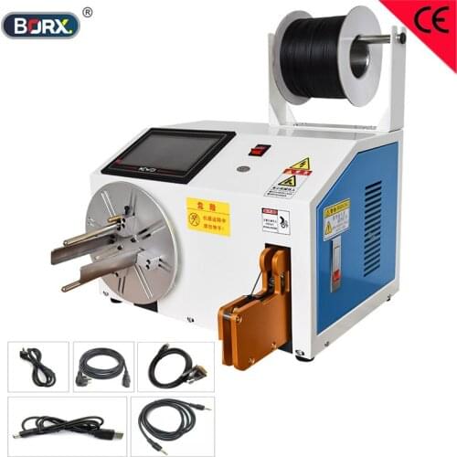 Electric high speed tie winding machine charger wire tie twist winding and tie equipment Shielded HDMI cables bundle rubber tied