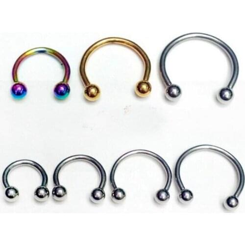 2 pieces free shipping 16g Circular Piercing Nostril Nose Ring 4 sizes 316l stainless steel Body jewelry nipple BCR ring