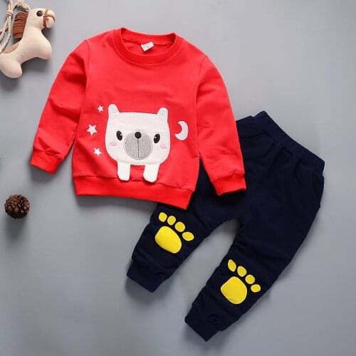 Little Baby Childrens Sets 2018 Spring Autumn Boys Girls Long Sleeve Print Cartoon t Shirt + Pants Fashion for Kids