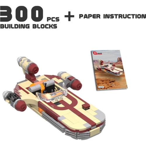 MOC Interstellar X-34 Space Series Sorosub Land Traveler Fighter Building Block Model Doll Airship Building Block Boy Gift Toy