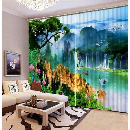 Beautiful scenery Curtain Decoration 3D Brief tree Curtains For Bedroom Living room Polyester Room Curtain