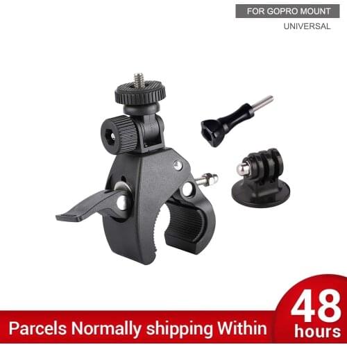 Bike Bicycle Motorcycle Handlebar Handle Clamp Bar Camera Mount Tripod Adapter Camera Clamp for GoPro Yi Sjcam Eken Action Cam