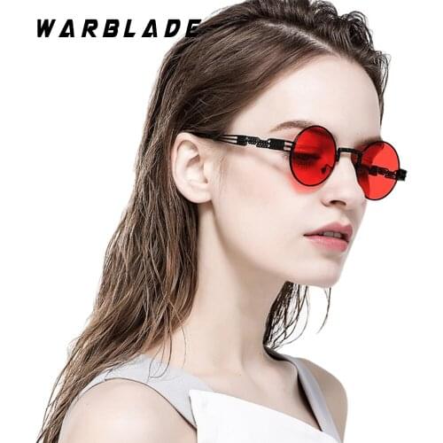 Round Circle Steampunk Sunglasses Men Women Vintage Retro Sunglass Brand Design Mirror Lens Luxury Quality Eyeglasses UV400