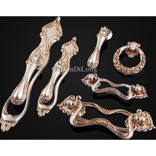 Hotsale 10PCS European Antique Style Kitchen Furniture Handles Cupboard Drawer Wardrobe Cabinet Door Pull Handles & Knobs