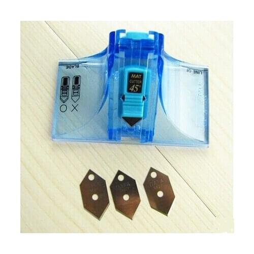 LifeMaster DaFa 45 Degree and 90 Degree Mat Cutter (2 Cutters + 3 Spare Blades) Utinity Knife