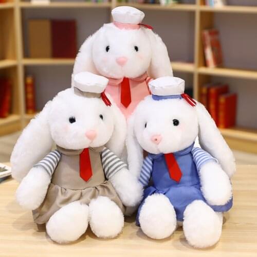 Cute Navy Rabbit Plush Toy Soft Stuffed Cartoon Animal Bunny Doll Baby Accompany Toys Home Decor Kids Girlfriends Gift