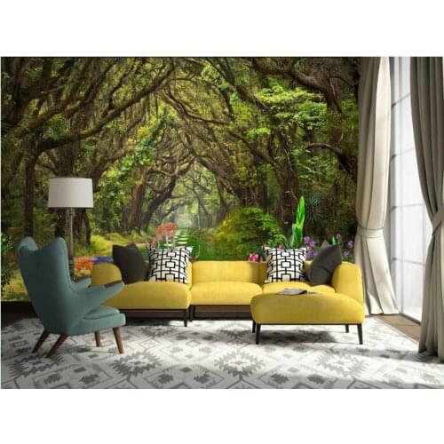 3d room wallpaper custom mural Beautiful flowers forest background wall painting home decor photo wallpaper for walls 3 d
